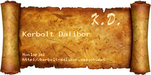 Kerbolt Dalibor névjegykártya